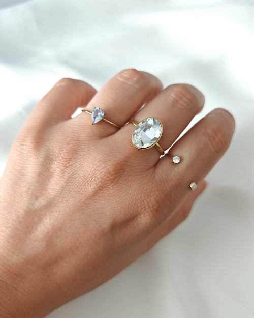 Bague Arnold, bagues femme acier inoxydable, bijoux hypoallergénique, finition dorée