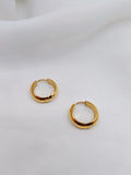 Boucle d'oreille Annie en acier inoxydable, hypoallergénique, waterproof, dorée, bijou femme.