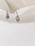 Boucle d'oreille Maria en acier inoxydable hypoallergénique, argent, waterproof, bijou femme.