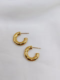 Djena boucle d'oreille en acier inoxydable or, hypoallergénique, waterproof, bijou femme.