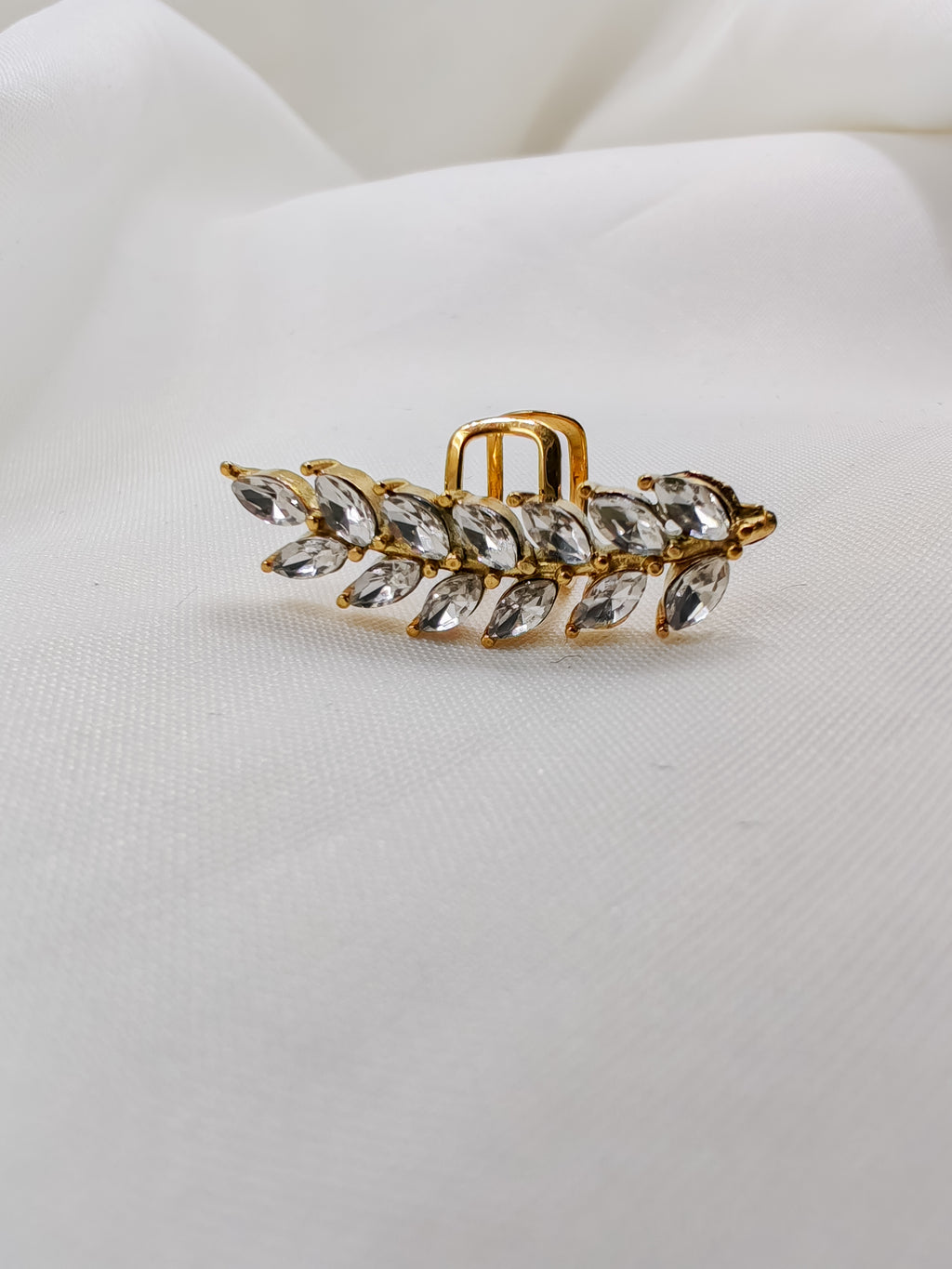Marina bijou femme, pince à cheveux or avec strass, accessoire élégant pour coiffure