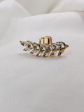 Marina bijou femme, pince à cheveux or avec strass, accessoire élégant pour coiffure